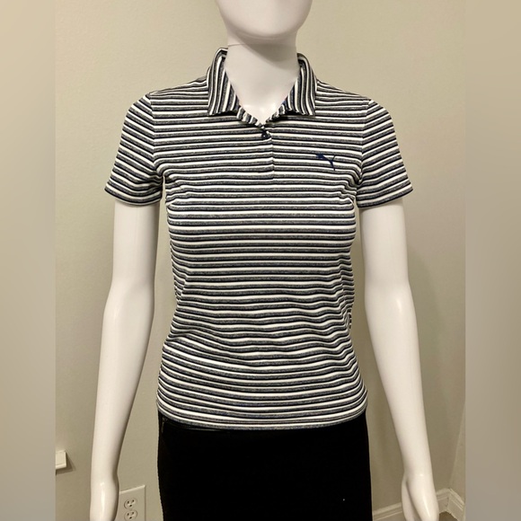 Puma Other - Puma Kids Classic Stripped Polo T-Shirt Sz L